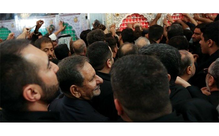 تصویر/ اسحاق جهانگیری در حرم امام علی (ع)