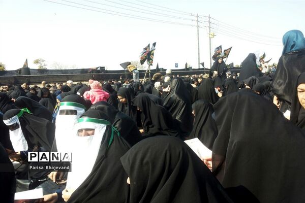 عزاداری جاماندگان از راهپیمایی اربعین حسینی در شهرستان بهارستان