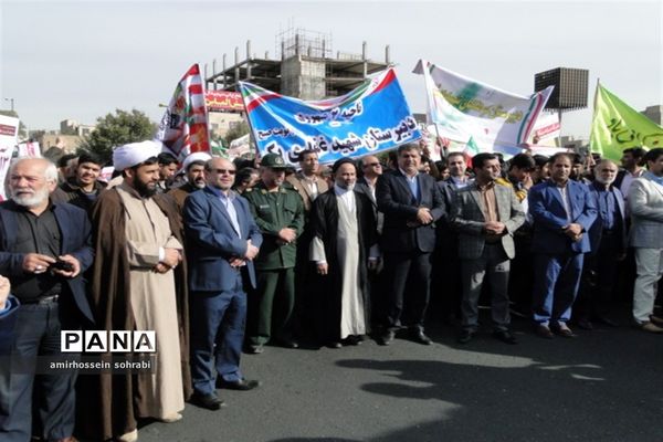 مراسم راهپیمایی 13  آبان در شهرری