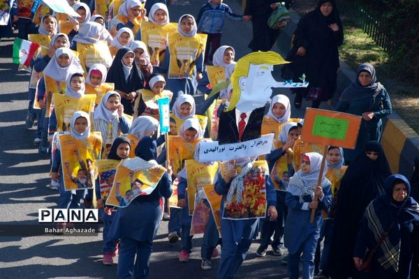 حماسه باشکوه راهپیمایی استکبار ستیزی مردم فشافویه در یوم الله 13 آبان