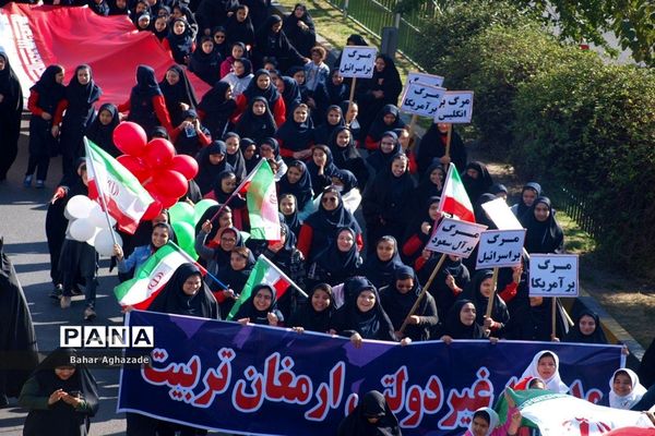 حماسه باشکوه راهپیمایی استکبار ستیزی مردم فشافویه در یوم الله 13 آبان