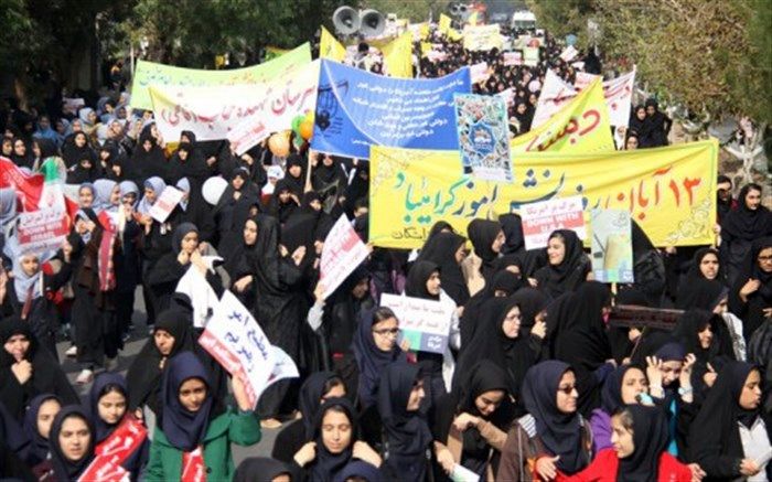 طنین فریاد "مرگ برآمریکا و اسرائیل" در آسمان دیار قومس