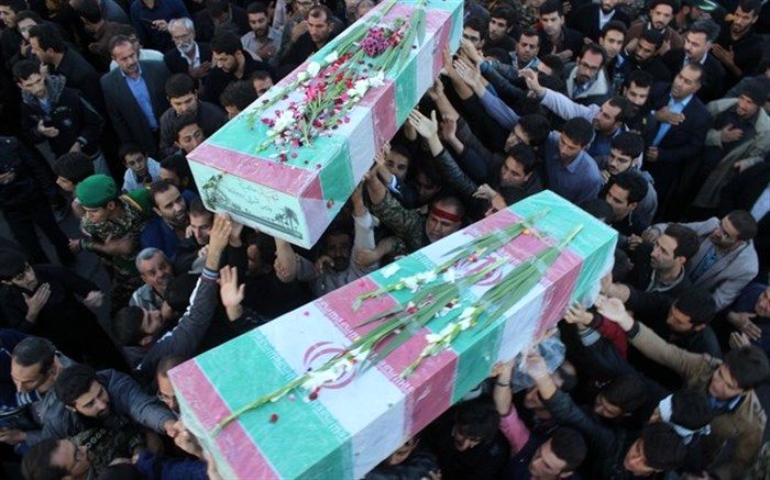 تشییع و خاکسپاری دو پدر شهید در خراسان جنوبی