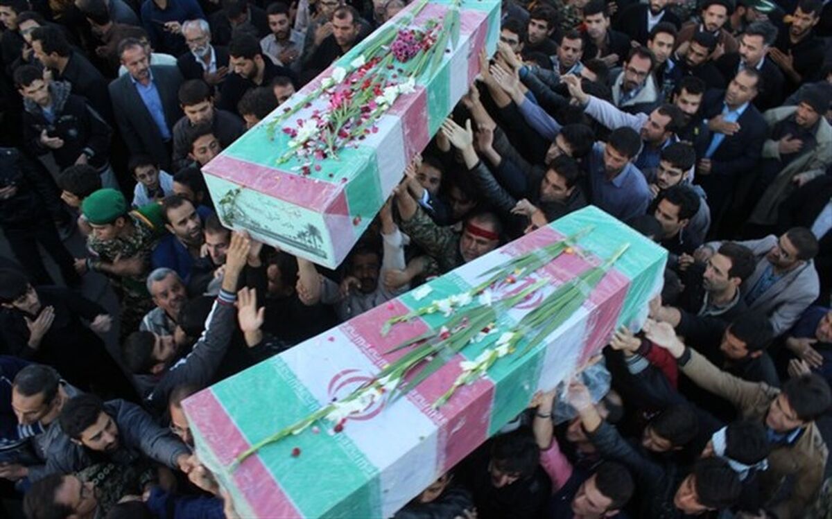 تشییع و خاکسپاری دو پدر شهید در خراسان جنوبی
