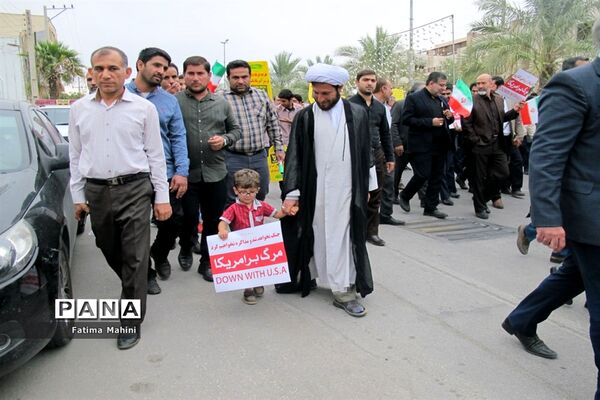 راهپیمایی  روز 13 آبان در بوشهر-3