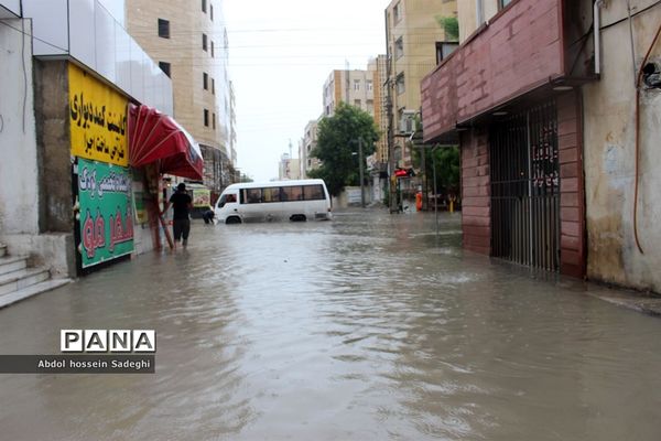 آبگرفتگی خیابان‌های بوشهر