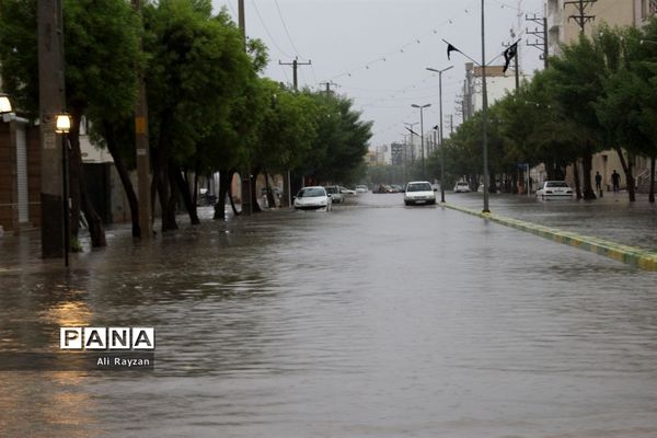 آبگرفتگی خیابان‌های بوشهر