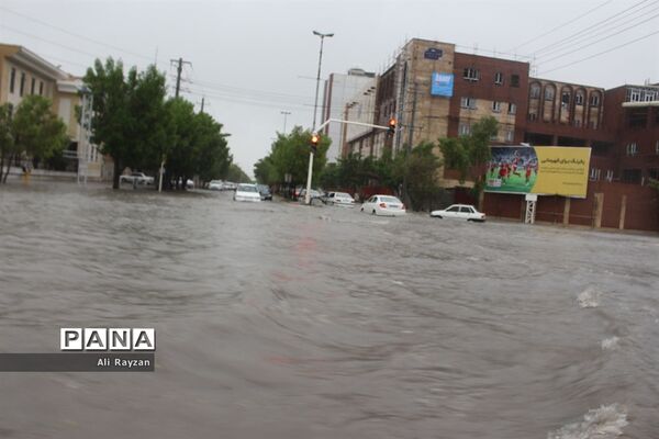 آبگرفتگی خیابان‌های بوشهر