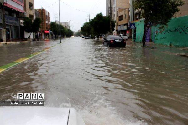 آبگرفتگی خیابان‌های بوشهر