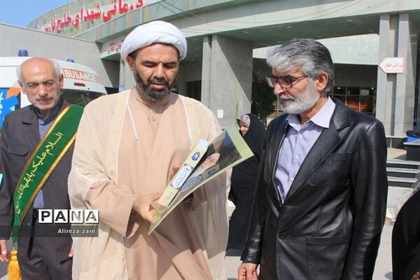 دیدار خادمان مسجد مقدس جمکران قم از بیماران بیمارستان شهدای خلیج فارس بوشهر