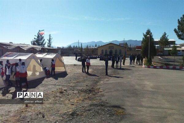 بیستمین مانور سراسری زلزله درشهرستان درمیان