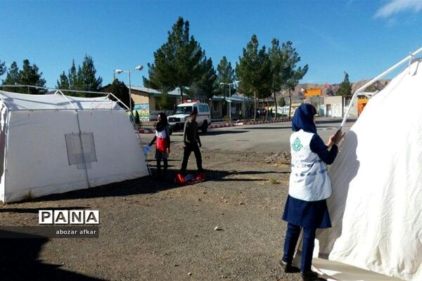 بیستمین مانور سراسری زلزله درشهرستان درمیان