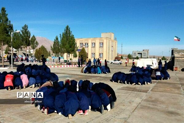 بیستمین مانور سراسری زلزله درشهرستان درمیان