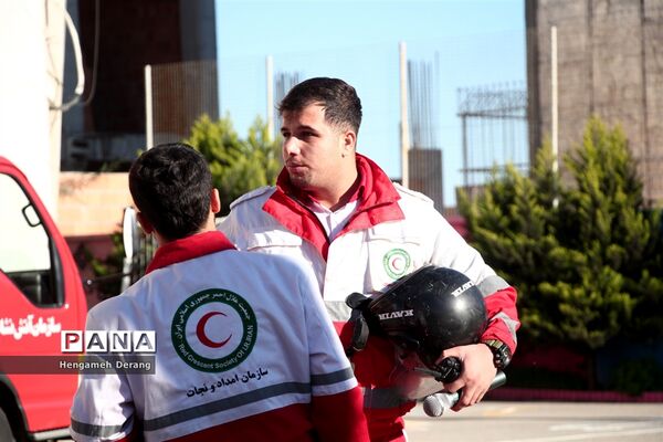 مانور زلزله و ایمنی در دبیرستان مهندس پروین شهرستان ساری