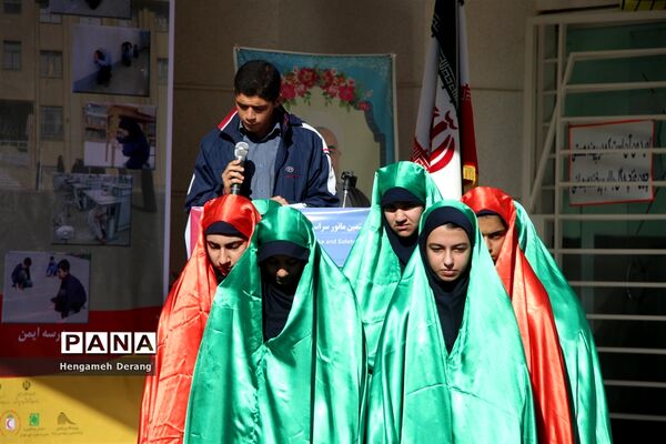 مانور زلزله و ایمنی در دبیرستان مهندس پروین شهرستان ساری