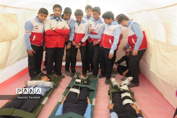 بیستمین مانور سراسری زلزله و ایمنی مدارس در شهرستان طبس