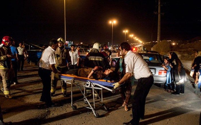 تصادف زنجیره ای در محور بوکان - مهاباد 10 زخمی برجاگذاشت