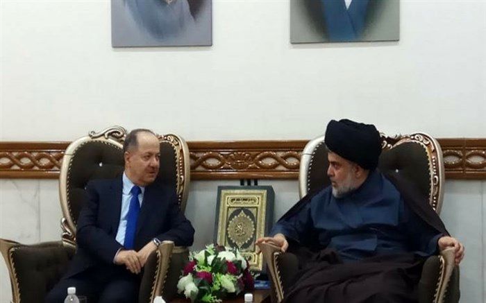 مسعود بارزانی در نجف با صدر دیدار کرد