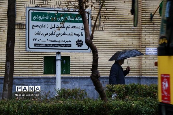 بارش باران در تبریز