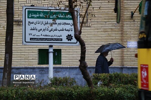 بارش باران در تبریز