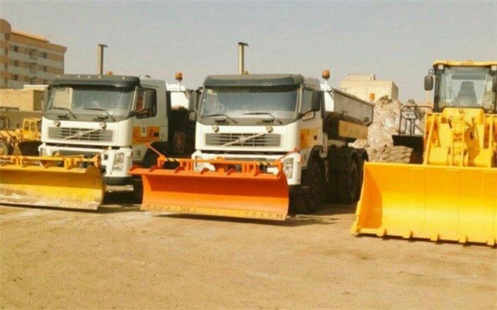 استقرار ماشین آلات راهداری جهت زمستان درفشافویه