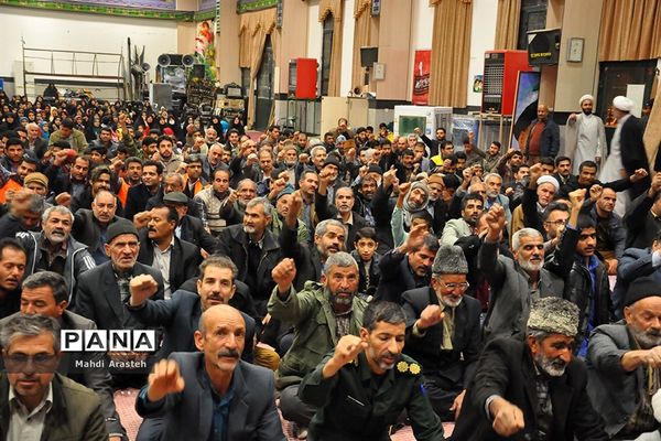 تجدیدمیثاق دوباره مردم شهرستان خوسف در شب نهم دیماه