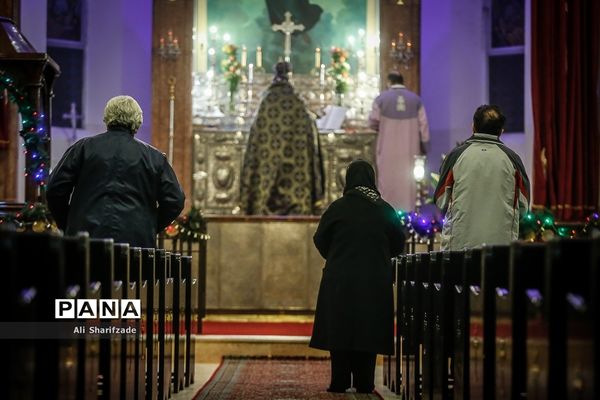 مراسم میلاد حضرت عیسی مسیح در کلیسا حضرت مریم