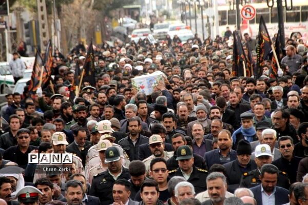مراسم تشیع پیکر پاک و مطهر  شهید غلامحسن جام‌دوست در تربت جام