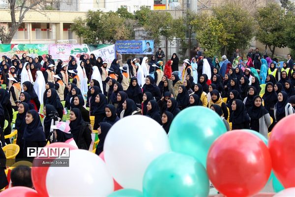 آیین نواختن زنگ انقلاب در مدارس استان فارس