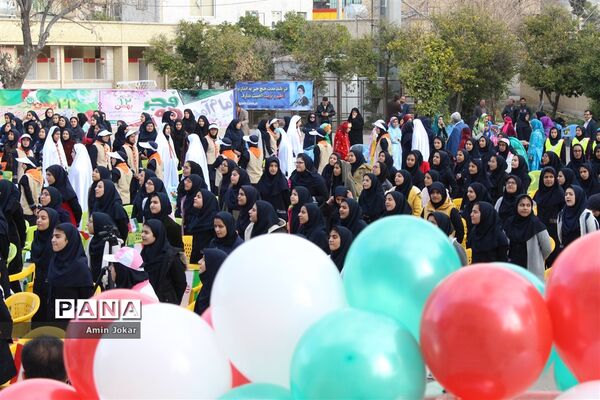 آیین نواختن زنگ انقلاب در مدارس استان فارس