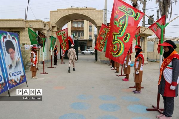 برگزاری جشن چهلمین سالگرد انقلاب اسلامی و اختتامیه المپیاد ورزشی در مدارس شهرستان ایرانشهر