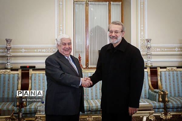 دیدار وزیر امورخارجه سوریه با علی لاریجانی