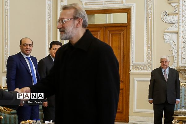 دیدار وزیر امورخارجه سوریه با علی لاریجانی
