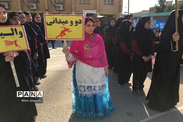 اختتامیه پنجمین المپیاد ورزشی درون مدرسه‌ای خوزستان در مدرسه دخترانه مهشاد شیرازی ناحیه ۴ اهواز