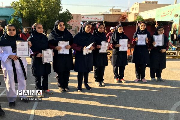 اختتامیه پنجمین المپیاد ورزشی درون مدرسه‌ای خوزستان در مدرسه دخترانه مهشاد شیرازی ناحیه ۴ اهواز