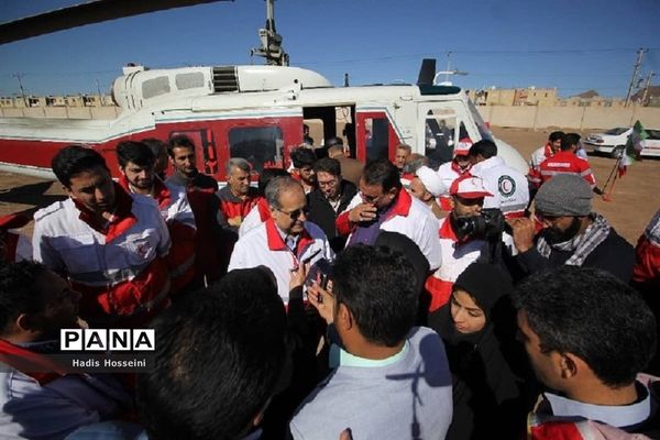 مراسم رونمایی از بالگرد و سه خودروی نجات هلال احمر خراسان جنوبی