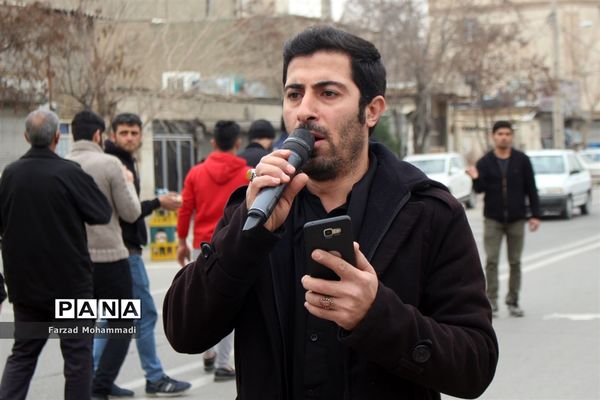 دسته‌ عزاداری هیئت رهروان شهدا به‌مناسبت ایام فاطمیه