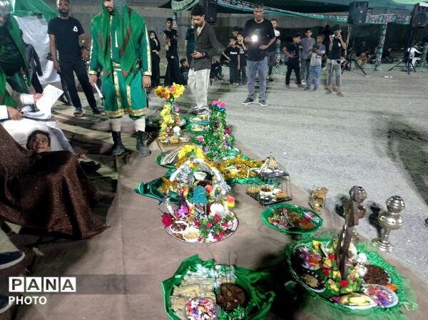 آیین سنتی تعزیه‌خوانی «عروسی شاهزاده قاسم» در محله زرکی میناب