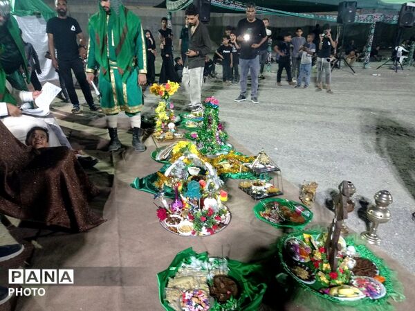 آیین سنتی تعزیه‌خوانی «عروسی شاهزاده قاسم» در محله زرکی میناب