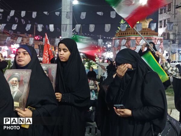 مراسم جاماندگان مراسم تشییع رهبر شهید در میناب