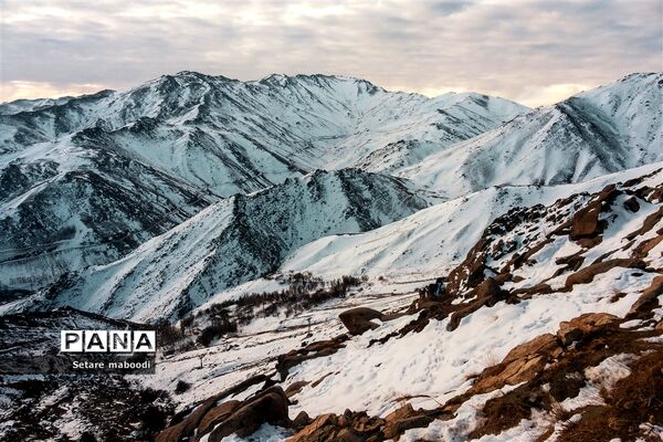 کوهستان‌های برفی شهر همدان