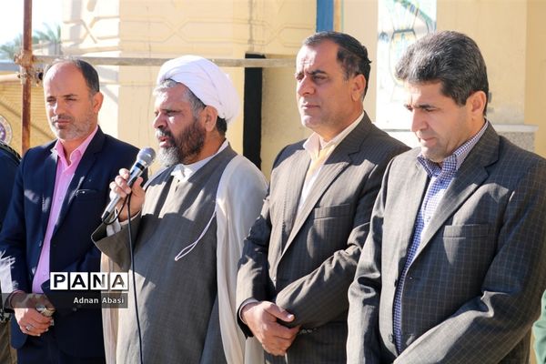 آیین بدرقه کاروان راهیان نور در گله‌دار