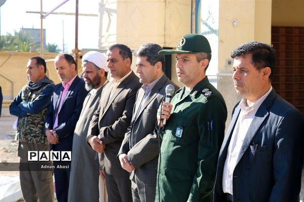 آیین بدرقه کاروان راهیان نور در گله‌دار