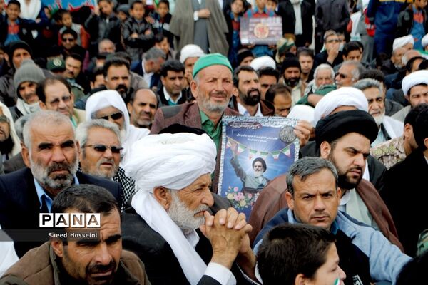 راهپیمایی بزرگ 22 بهمن در شهرستان زیرکوه