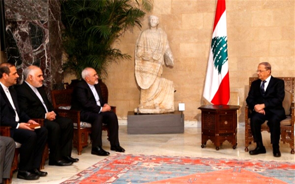 دیدار ظریف با رئیس‌جمهوری لبنان در بیروت
