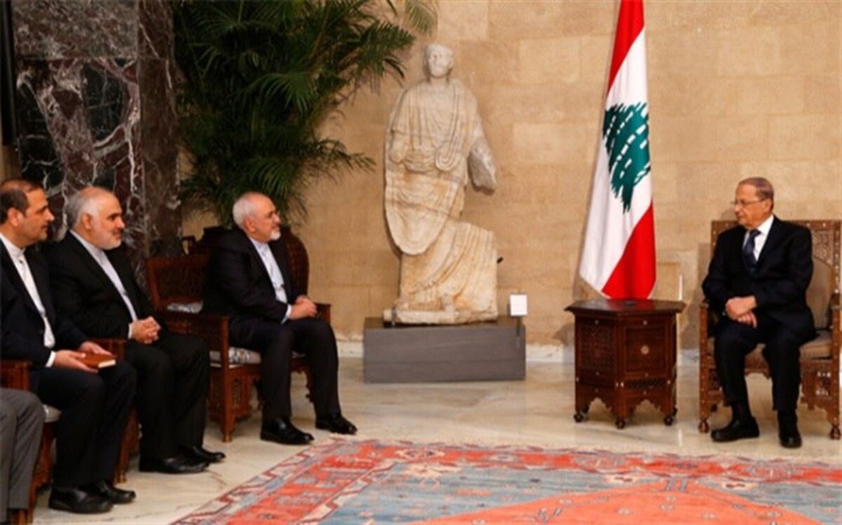 دیدار ظریف با رئیس‌جمهوری لبنان در بیروت
