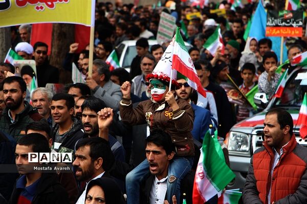 مراسم راهپیمایی 22 بهمن در شهرستان بیرجند