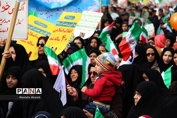 مراسم راهپیمایی 22 بهمن در شهرستان بیرجند