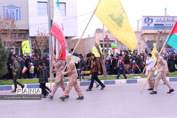 مراسم راهپیمایی 22 بهمن  در شهرستان بشرویه  خراسان جنوبی