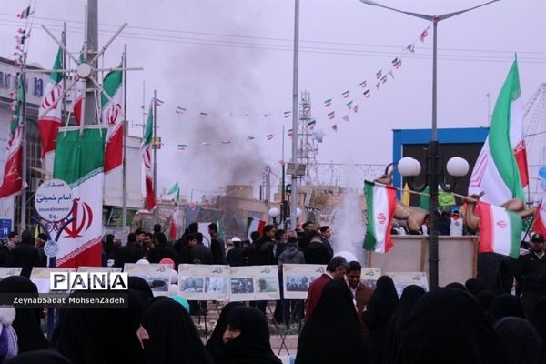 مراسم راهپیمایی 22 بهمن  در شهرستان بشرویه  خراسان جنوبی